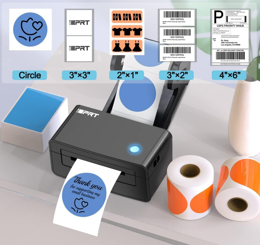 HPRT termisk labelprinter udskriver på forskellige former af etiketter.png